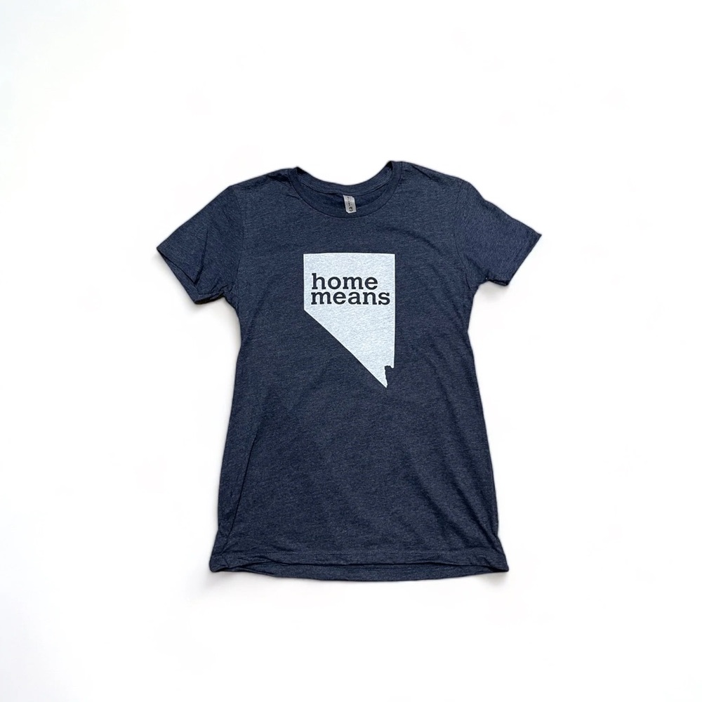 Home Means Nevada Gray-Blue Graphic Tee